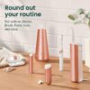 quip Water Flosser with Replacement Tip - Cordless Water Flosser with Adjustable Pressure - Teeth Cleaner Pick with 360 Degree Rotating Replaceable Tip, Rechargeable Water Dental Pick - Copper