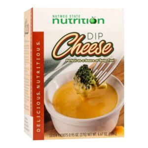 Nutmeg State Nutrition – High Protein Instant Soup Mix, Low Calorie, Low Fat, Low Carb, Ideal Protein Compatible, 7 Servings Per Box (Cheese Dip)