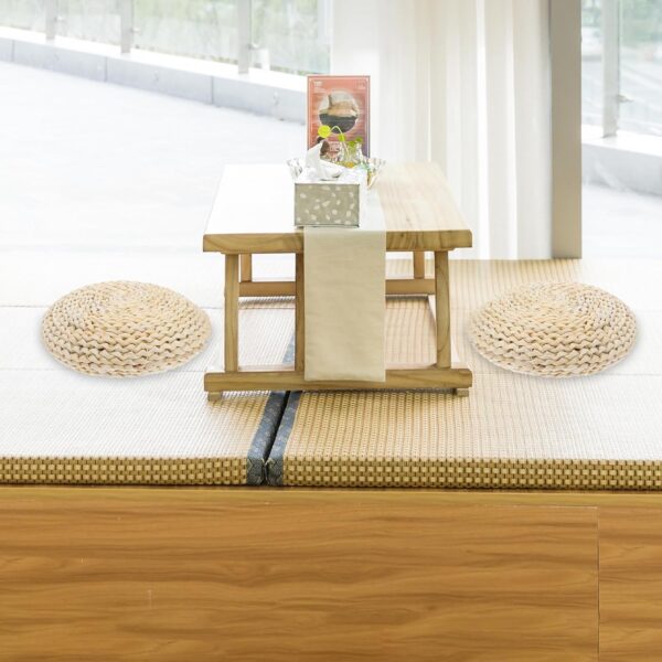 1Pc Round Handmade Straw Weaving Cushion Tatami Floor Pillow for Yoga Meditation and Worship Soft Hand-Woven Seat Mat for Home Decor