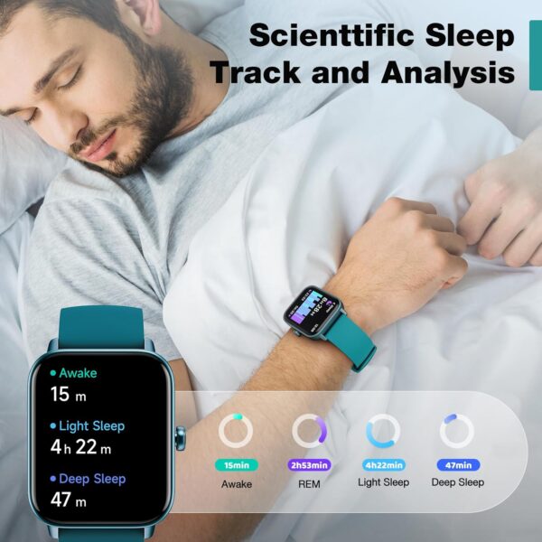 Fitpolo Smart Watch for Men Women,1.8” Touchscreen, Bluetooth Call, Alexa Built-in,24/7 Heart Rate,SpO2 Monitor,Step Counting,Sleep Tracking, IP68 Waterproof Fitness Tracker Watch for Android iPhone
