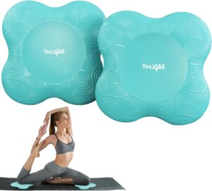 Yes4All 2PCS Yoga Knee Pads Extra Thick, Yoga Kneeling Pad for Pilates Exercise, 13/16 Inches Cushion Knees Elbow Mat Supplies for Women Men Fitness Travel