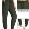 MIER Women's Lightweight Joggers Hiking Pants Quick Dry Athletic Zipper Pockets Running Pant, Water Resistant