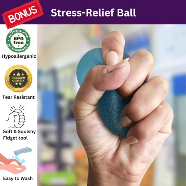 INNER TRUTH Meditation with Buddha Kit - 3 in 1 Guided Breathing Calm Down Buddha Anxiety Relief Device + Stress Ball. Stress Relief and Mindfulness Gifts. ADHD Tools for Adults & Kids. Yoga Gifts