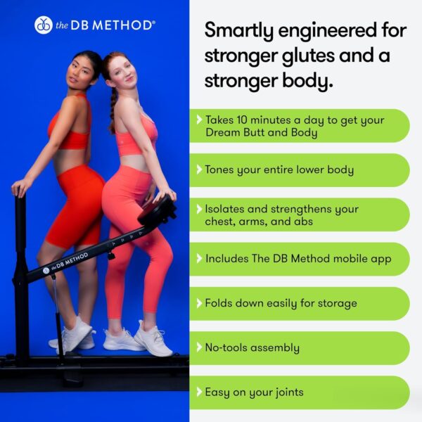 71zBp7jtJoL._AC_SL1500_.jpg The DB Method Squat Machine, Workout Equipment for Home Gym, Exercise Leg and Glutes, Low Impact Lower Body Fitness Workouts, Training for Total-Body, Easy Setup, Foldable for Storage