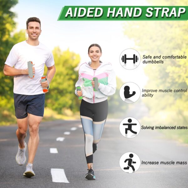 Soft Dumbbell Hand Weights Set for Jogging Running and Physical Therapy Yoga Women Men Workouts,Detachable Walking Weight with Hand Strap and Washable Cover