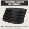 71zRw51Im0L._AC_SL1500_.jpg Inspire Fitness 50 lb Weight Stack Add-On - 50 Pound Weight Stack for Cable Weights - 50 lb Add on Weight Stack for Inspire Fitness Trainer - Home Gym Accessories