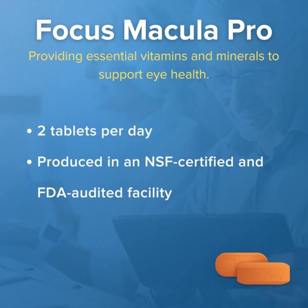Focus MaculaPro - AREDS-Based Eye Vitamin-Mineral Supplement (180 ct. 90 Day Supply) AREDS-Based Vitamins for Non-Smokers - AREDS-Based Supplements