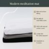 Mindful & Modern Zabuton Meditation Mat - Cotton Filled Yoga and Meditation Pad - Zabuton Meditation Cushion for Kneeling and Sitting Support - Large Rectangular Sitting Floor Pillow for Bench or Zafu