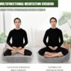 Meditation Cushion - Floor Pillow For Women,Large Comfortable Meditation Pillow, Foam Floor Cushion Seating For Adults - Premium Yoga Pillows For Adults Meditation Gifts For Women,Men,Gray