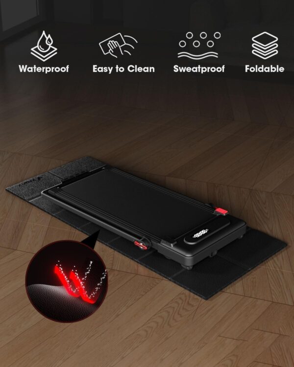 Treadmill Walking Pad Mat for Carpet Floors 72x32'', 1/4“Thick Treadmill Mat for Hardwood Floors,Mat for Under Treadmill/Bike Carpet,Foldable Exercise Equipment Mat,Non-Slip,Noise&Shock Reduction