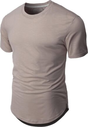 H2H Mens Casual T Shirt Long/Short Sleeve T Shirt Muscle Gym Workout Athletic Tee