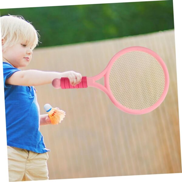 Happyyami 2pcs Cartoon Style Tennis Racket for Pink Outdoor Fitness Equipment for Fun Play Activity for and Fitness Games