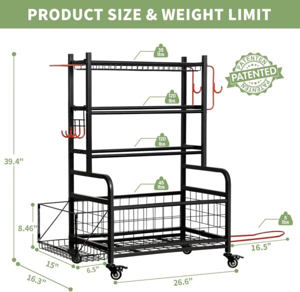 Weight Rack for Dumbbells, Dumbbell Rack Home Gym Storage Stand for Yoga Mat Kettlebells and Strength Training Fitness Equipment, Weight Holder Rack for Dumbbells with Wheels