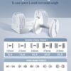 Adjustable Dumbbell 12.5/25lb Set of 2 or Single Unit Piece Weight Training Fitness Exercise Body Workout 5 in 1 for Home Gym Beginners Woman