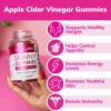 SkinnyFit Skinny Gummies Apple Cider Vinegar Gummies w/ The Mother, Healthy Weight, Immune Support, Vitamin B9, B12, Beetroot, Pomegranate, Vegan-Friendly, 60 Count