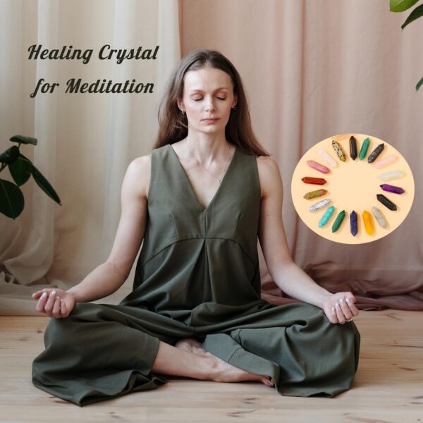 ZHIYUXI 20 Pcs Amethyst Crystal Healing Crystals and Stones Amethyst Gemstone Tumbled Polished Energy Reiki Healing Stones Crystal Wand Meditation Decor Gifts