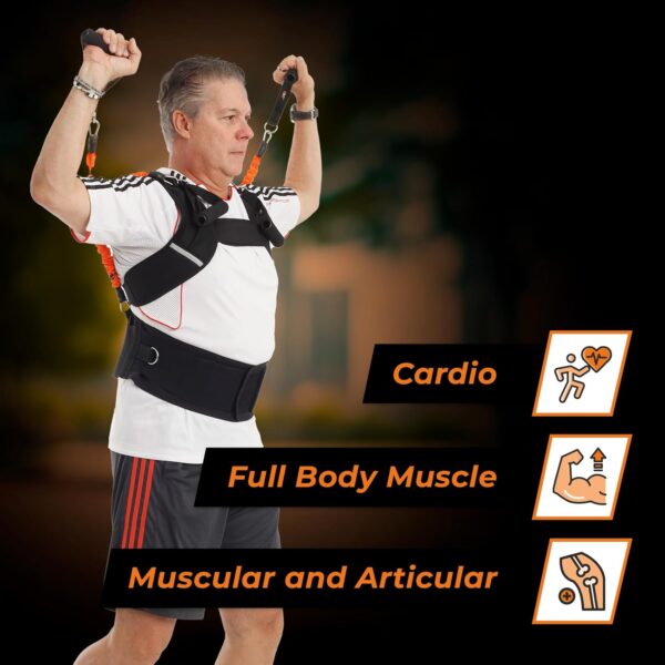 3-in-1 Vest for Muscle Training, Posture Correction, Waist Trainer - Full Body Fitness - Travel & Home Workout equipment