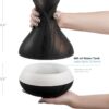 Smart WiFi Wireless Essential Oil Aromatherapy 400ml Ultrasonic Diffuser & Humidifier with Alexa & Google Home Phone App & Voice Control - Create Schedules - LED & Timer Settings Dark Brown