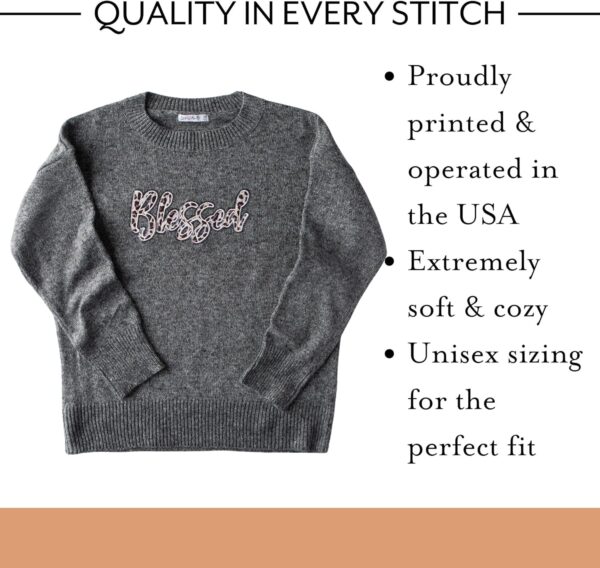 Love in Faith | Blessed Leopard | Christian T-Shirts & Crewneck Sweatshirts for Women | Faith-Based Apparel | Christian Gifts