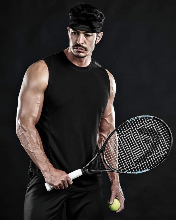 DRSKIN Men's 4, 3, 1 Pack Tank Tops Sleeveless Shirts Workout Athletic Muscle Mesh Dry Fit Gym Training Active Athletic