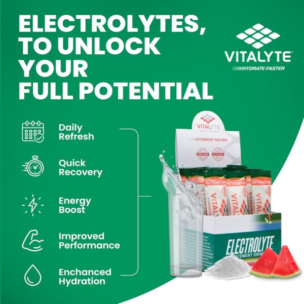 Vitalyte Electrolytes Packets Isotonic Sports Drink | Electrolytes Powder Packets Sports Nutrition Electrolyte Replacement Drinks Dehydration Relief Packets