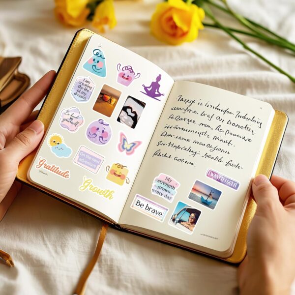 50 Pcs Inspirational Vision Board Stickers, Cute Motivational Quotes Positive Affirmations Designs Sticker, Vision Board Supplies for Goal Setting Personal Growth Gratitude Wellness