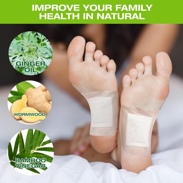 100 Pack Foot Pads, Ginger Oil Bamboo Charcoal Foot Pads, Foot Care Patch, Effective Feet Health Patches, Better Sleep Quality