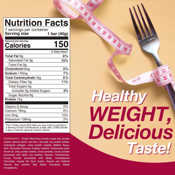 ProtiDIET Gluten Free Crunchy Cereal Chocolate Fiber Protein Bars - High Protein Snacks, Perfect On-the-Go Nutrition Snacks to Support a Busy and Active Lifestyle - 7 Protein Bars Per Box