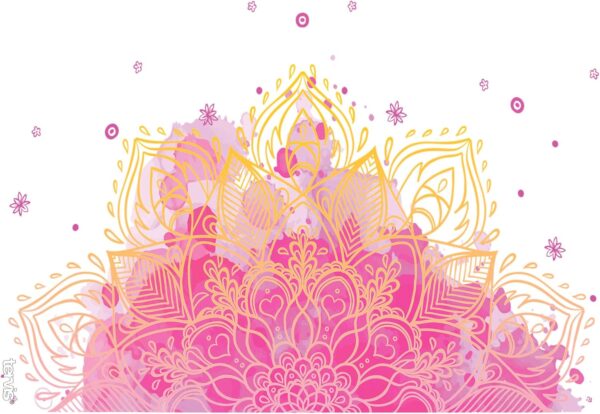Tervis Made in USA Double Walled Yoga Lotus Flower Insulated Tumbler Cup Keeps Drinks Cold & Hot, 24oz, Clear