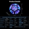 Infinity Dodecahedron Gaming Light, Cool RGBW Led Desk Table Lamp Light for Bedroom Gaming Room Decor, Unique Colorful Mood Changing Ambient Night Lighting lamp Adult Men Birthday Gift