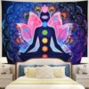 Maccyafst Seven Chakra Yoga Meditation Wall Hanging - Colorful Mandala Indian Hippie Chakra Tapestry for Studio Room (H51.2 W59.1)