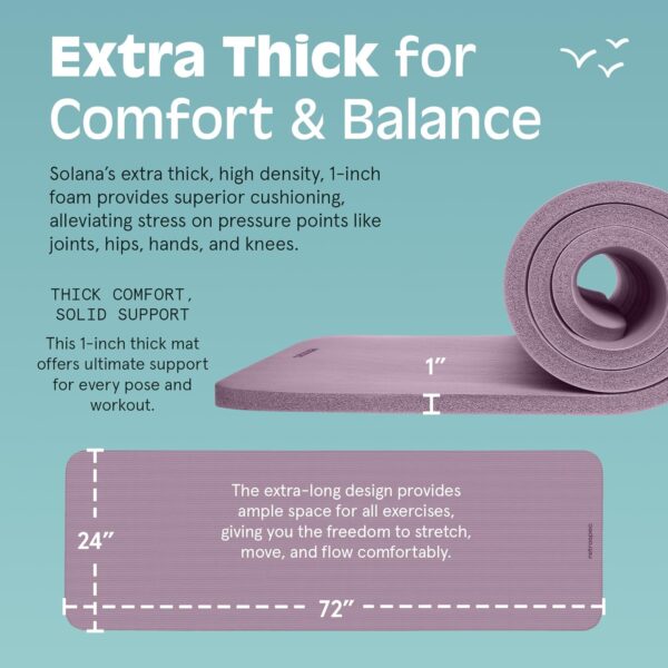 Retrospec Solana 1 inch Yoga Mat
