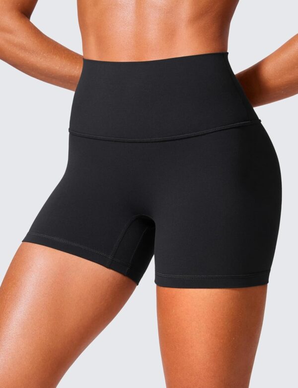 CRZ YOGA Womens Butterlift High Waist Scrunch Butt Biker Shorts 4 Inches - No Front Seam Workout Yoga Gym Booty