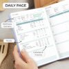 Clever Fox Food Journal - Daily Food Diary, Meal Planner to Track Calories & Nutrients, Weight Tracker Notebook, A5 (Light Blue)