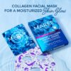 MAREE Collagen Facial Mask with Hyaluronic Acid - Sheet Face Masks Skincare with Green & Red Algae Extract - Hydrating Mascarillas Faciales For Women Skin Care - 6 Pack