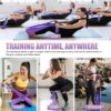 Resistance Bands for Physical Therapy Women, Extended Exercise Stretch Bands for Yoga, Pilates, Rehab, Fitness and Strength Training, Elastic Workout Bands with Training Poster