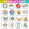144 Pcs Calm Anxiety Sensory Stickers Textured Sensory Strips Stickers Mindfulness Relief Mental Health for Kids Rainbow Apple Animals Anxiety Relief for Teens Adults Office School Desk Supply