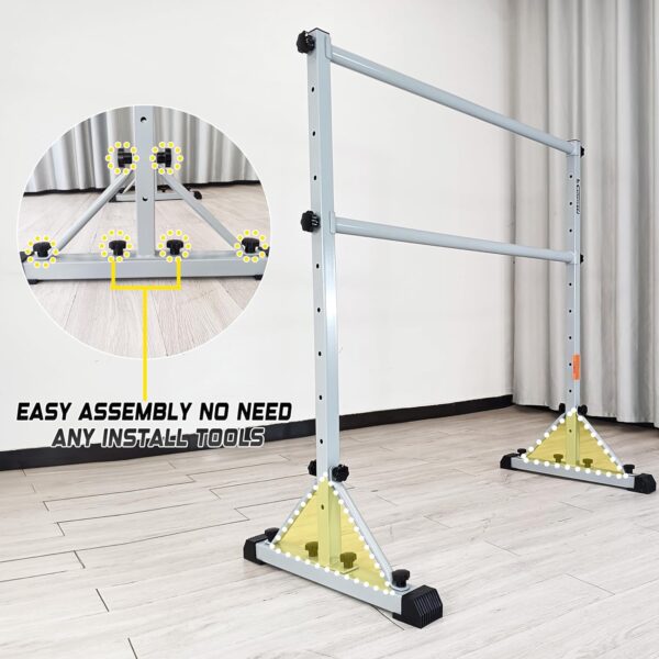 Adjustable Ballet Barre,Portable Dance bar,Fitness Equipment for Dance & Balance Excercise,Super Sturdy for Balance Workout,Weight Limit 250 LBS