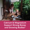 SmartyPants Kids Mineral Chews: Magnesium Citrate & Calcium Supplement with Vitamin D3, Vitamin C, K2, Zinc & Selenium for Immune Support, 60 Count (30 Day Supply)