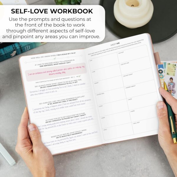 Clever Fox Self-Love Journal – Guided Self-Discovery Log for Self-Care, Reflection & Self-Help, Mental Health, Gratitude & Mindfulness (Rose Gold)