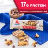 Atkins Chocolate Chip Granola Protein Meal Bar, High Fiber, 17g Protein, 1g Sugar, 3g Net Carbs, Meal Replacement, Keto Friendly, 8 Count