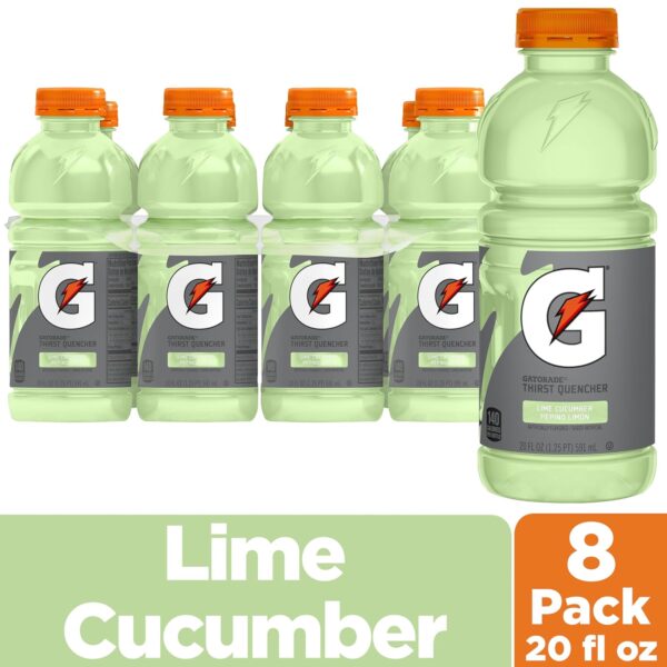 Gatorade Thirst Quencher, Lime Cucumber, 20 Fl Oz, 8 Pack
