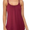 Hibelle Women's Workout Yoga Racerback Tank Tops with Built in Shelf Bra