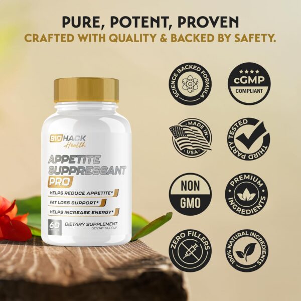 BioTruth Health | Best Appetite Suppressant for Weight Loss Pills for Women & Men | Fat Burner Supplement, Metabolism Booster, Carb Blocker | Extra Strength Diet Pills That Work Fast - 60 Capsules