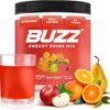 Morning Buzz Energy Drink Powder - Energy Boost Drink Mix - Sugar-Free Energy with Antioxidants - Morning Kickstart and Sports Nutrition Endurance Product - 30 Servings, Fruit Punch, 7.9 Ounces