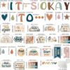 Mental Health Posters It's Okay to Boho Bulletin Board Set Therapy Offices Decor Inspirational Positive Affirmations Accents Psychology Wall Art for School Office Home Classroom Decoration Supply