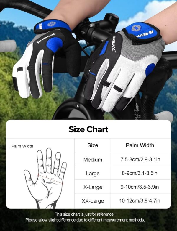 INBIKE Cycling Gloves for Men/Women Bike Gloves with Touchscreen-Padded Anti-Slip Mountain Biking MTB Bicycle Gloves for Cycling/Workout/Gym/Outdoor