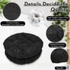 Jerify Round Floor Pillows Cushions 22 x 22 Inch Meditation Floor Pillow Large Floor Pillow for Kids Adults Meditation Cushion Large Pillows for Floor Seating Gift for Christmas (Black,6 Pcs)