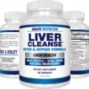 Arazo Nutrition Liver Cleanse Detox & Repair Formula – Milk Thistle Herbal Support Supplement: Silymarin, Beet, Artichoke, Dandelion, Chicory Root