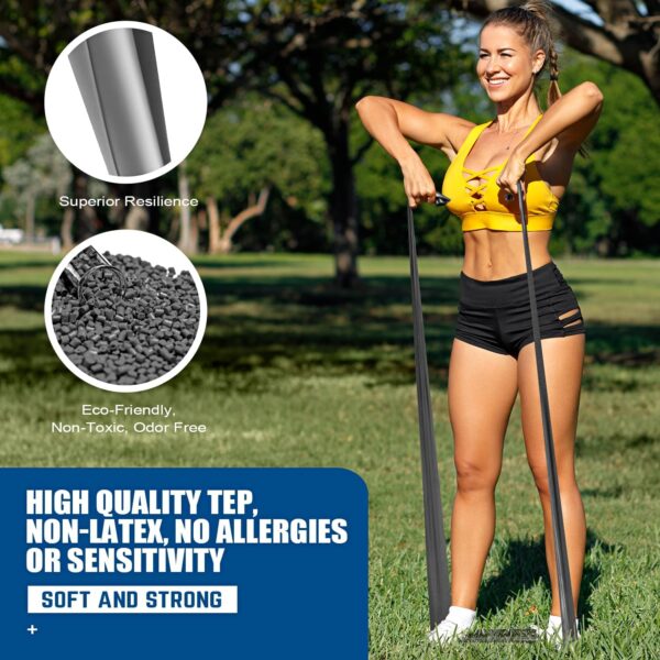 Resistance Bands, Exercise Bands, Physical Therapy Bands for Strength Training, Yoga, Pilates, Stretching, Stretch Elastic Band with Different Strengths, Workout Bands for Home Gym
